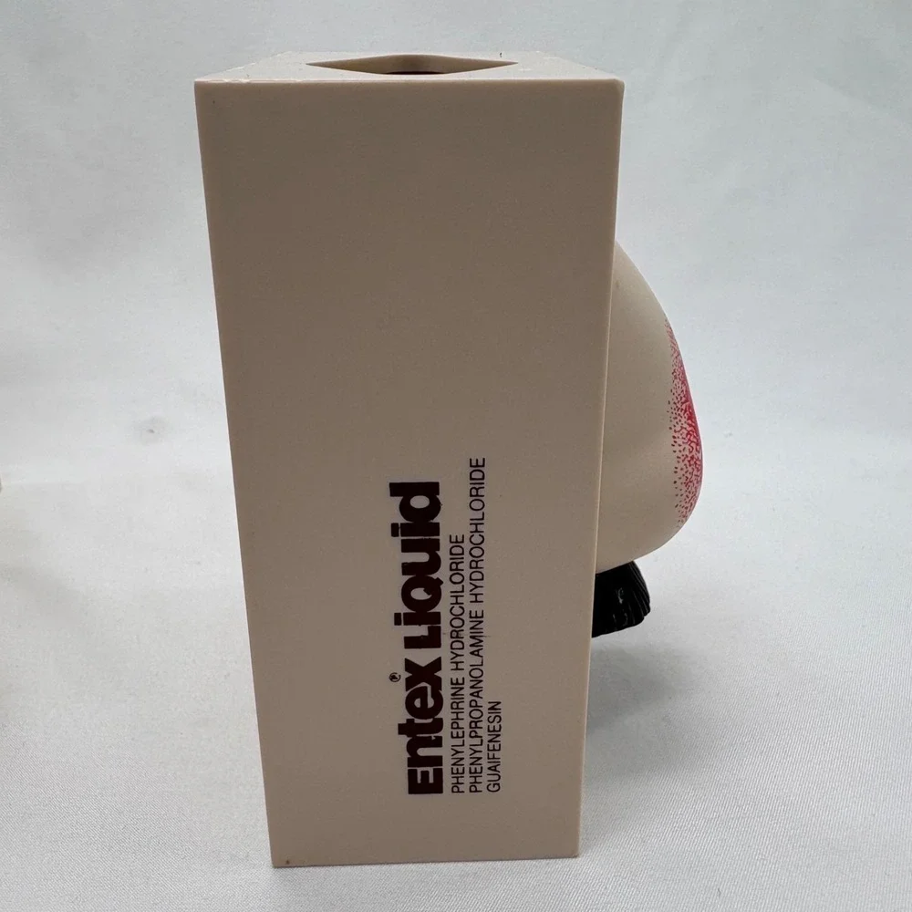 Kitschy Tissue Box Holders Funny Pharmaceutical Advertising Face Entex Plastic